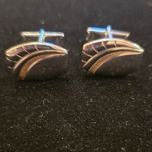 Vintage Silver Tone Cuff links